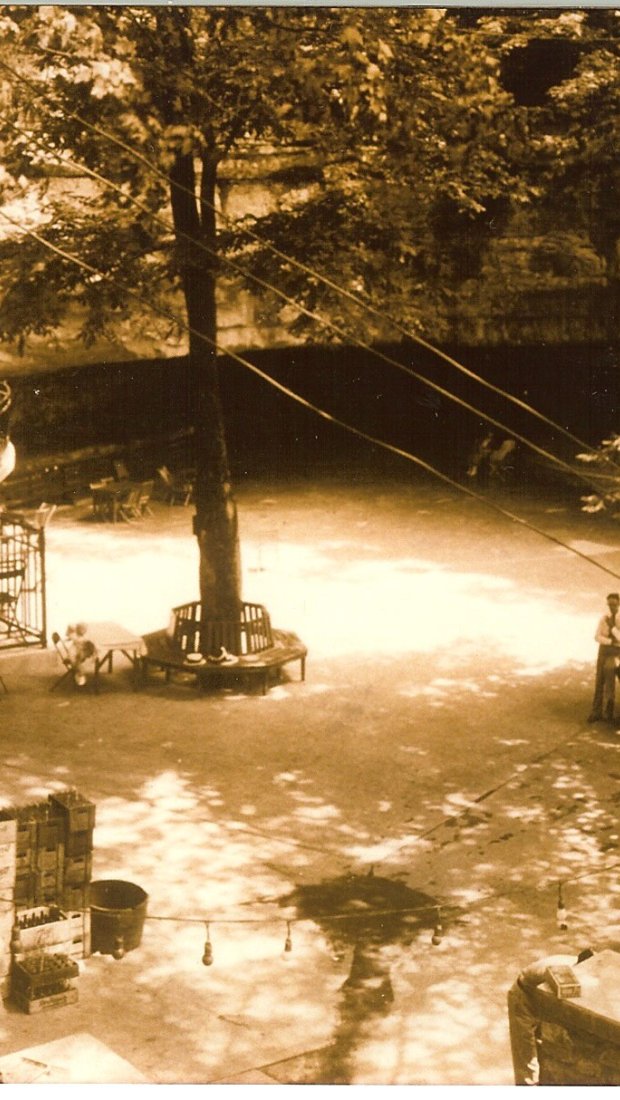 old photograph of the dunbar cave entrance
