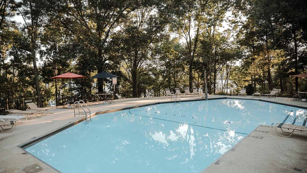 large pool with clear water