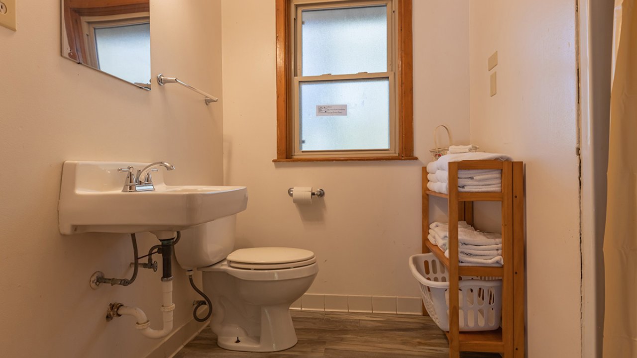 half bath with toilet and vanity