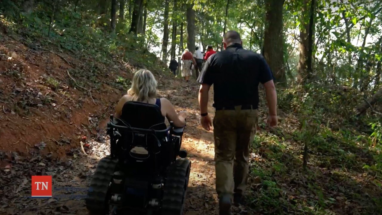 Wheelchair accessibility trail and Booker T. Washing State park