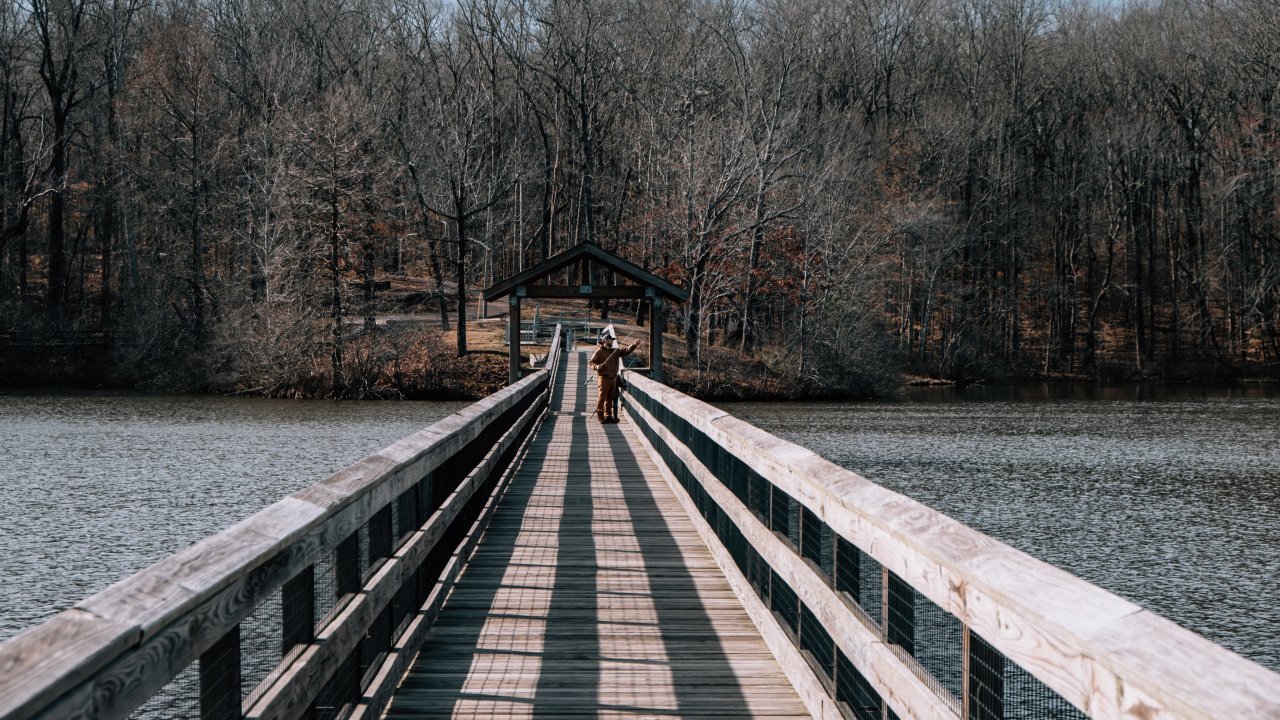 The bridge over Lake Placid by Kari Edgens
