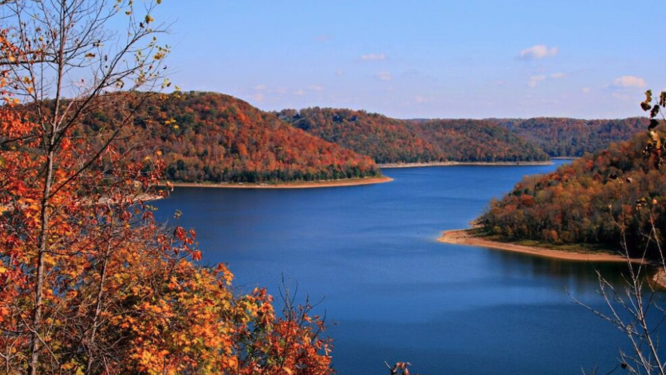 river in fall