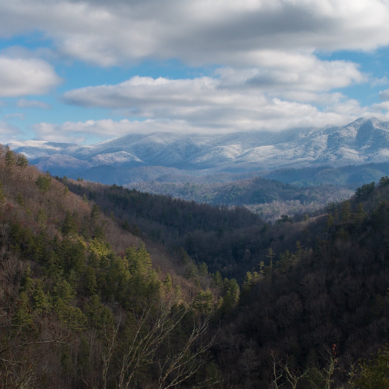 ariel view of mountain